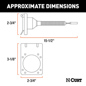 Curt Electrical Adapter w/Tester (4-Way Flat Vehicle to 6-Way Round Trailer)