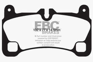 EBC 08 Porsche Cayenne 4.8 Turbo Yellowstuff Rear Brake Pads