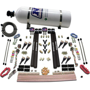 Nitrous Express SX2 Dual Stage /Gas/Rails 8 Nozzles Nitrous Kit (200-1200HP) w/15lb Bottle