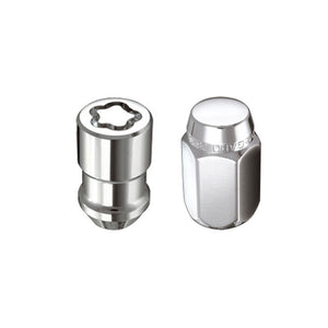 McGard 6 Lug Hex Install Kit w/Locks (Cone Seat Nut) M12X1.5 / 13/16 Hex / 1.5in. Length - Chrome