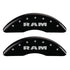MGP 4 Caliper Covers Engraved Front & Rear RAM Black finish silver ch
