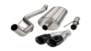 Corsa 2010-2010 Ford F-150 Raptor 5.4L V8 Black Sport Cat-Back Exhaust