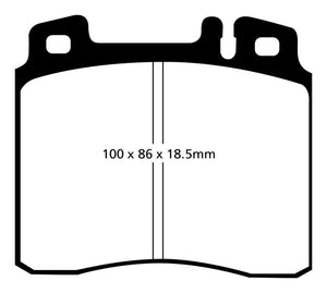 EBC 98-99 Mercedes-Benz CL500 5.0 Yellowstuff Front Brake Pads