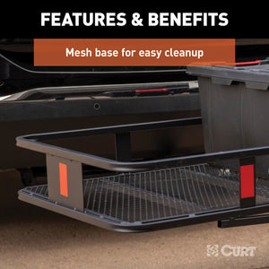 Curt 60in x 20in Basket-Style Cargo Carrier (Fixed 2in Shank)