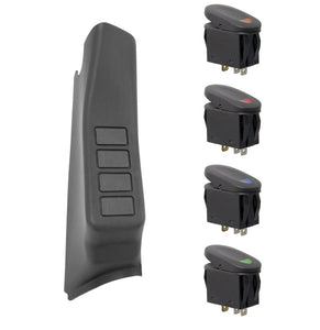 Rugged Ridge A-Pillar 4 Switch Pod Black RHD 11-18 Jeep Wrangler JK