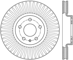 StopTech 13-16 Ford Fusion Left Front Disc Slotted Premium Brake Rotor