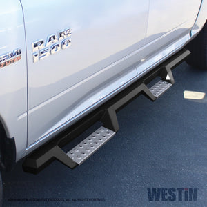 Westin 09-18 RAM 1500 Crew Cab HDX Stainless Drop Nerf Step Bars - Tex. Blk