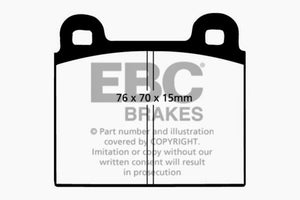 EBC 69-75 Ferrari 246 Dino 2.4 Yellowstuff Front Brake Pads