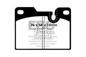 EBC 79-88 Porsche 924 2.0 Turbo Greenstuff Rear Brake Pads