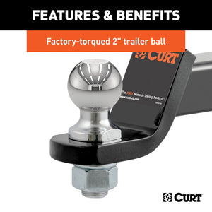 Curt Loaded Ball Mounts w/2in Balls (2in Shank 7500lbs 2in Drop 3-Pack)