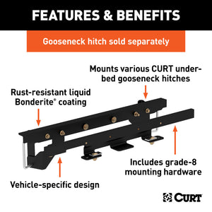 Curt 13-16 Ram 1500 Double Lock Gooseneck Installation Brackets