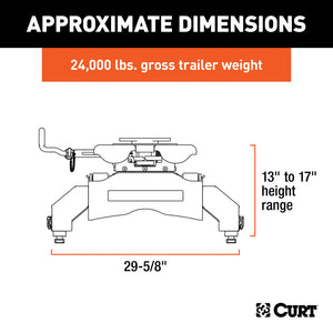 Curt Q24 5th Wheel Hitch w/GM Puck System Legs