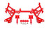 BMR 93-02 4th Gen F-Body K-member Low Mount Turbo LS1 Motor Mounts Standard Rack Mounts - Red