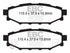 EBC 12+ Subaru BRZ 2.0 (solid rear rotors) Redstuff Rear Brake Pads
