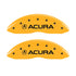 MGP 4 Caliper Covers Engraved Front & Rear Acura Yellow finish black ch