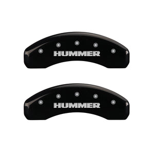 MGP 4 Caliper Covers Engraved Front & Rear Hummer Black finish silver ch