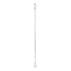 Curt 48in Safety Chain w/2 S-Hooks (5000lbs Clear Zinc)