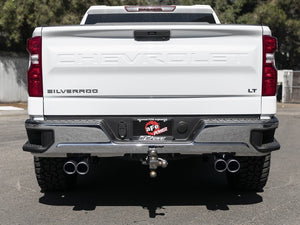 aFe Gemini XV 3in 304 SS Cat-Back Exhaust w/ Cutout 19-21 GM Silverado/Sierra 1500 V8- w/ Black Tips