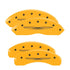 MGP 4 Caliper Covers Engraved Front & Rear Style 2/Chrysler Wing Yellow finish black ch