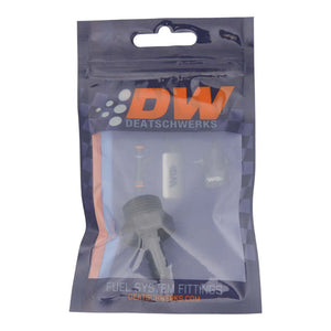 DeatschWerks 8AN ORB Male to 5/16in Male Triple Barb Fitting (Incl O-Ring) - Anodized Matte Black