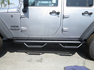 RBP RX-7 Step Bars 07-17 Jeep Wrangler JK (4-Door) - Black