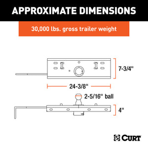 Curt 99-07 Ford F-250 Super Duty Double Lock Gooseneck Hitch