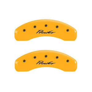 MGP 4 Caliper Covers Engraved Front & Rear 97-02 Chrysler Prowler Yellow Finish Black Prowler Logo