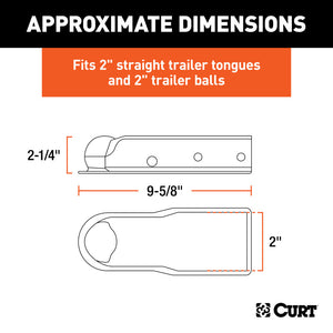 Curt QuickPin No-Latch 2in Trailer Coupler (2in Channel - 3500 lbs)