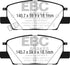 EBC 2016+ Chevrolet Malibu 1.5L Turbo (Elec PB) Redstuff Front Brake Pads