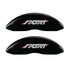 MGP 4 Caliper Covers Engraved Front & Rear No bolts/Sport Black finish silver ch