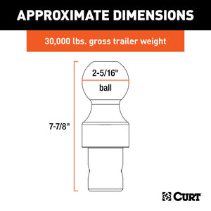 Curt 2-5/16in OEM-Style Gooseneck Hitch Ball