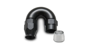 Vibrant -6AN 180 Degree Elbow Hose End Fitting for PTFE Lined Hose