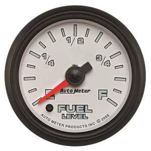 Autometer Pro-Cycle Gauge Fuel Level 2 1/16in 0-280 Programmable White