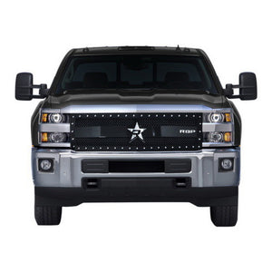 RBP RX-3 Series Studded Frame 1pc. Grille 15-17 Chevrolet Silverado HD 1500 - Black