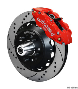 Wilwood Narrow Superlite 6R Front Big Brake Kit 14.00in SRP Drilled and Slotted Rotor - Red