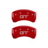 MGP Rear set 2 Caliper Covers Engraved Rear GT Red finish silver ch