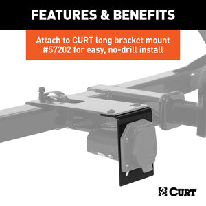 Curt Connector Mounting Brackets for 7-Way RV Blade (Black 12-Pack)