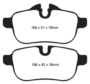 EBC 09+ BMW Z4 3.0 (E89) Yellowstuff Rear Brake Pads