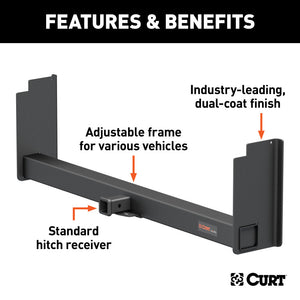 Curt Universal Weld-On Trailer Hitch 2in Receiver (18in to 60in Frames 11-1/2in Drop) BOXED