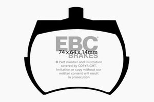 EBC 84-92 Austin Mini 1.0L Yellowstuff Front Brake Pads