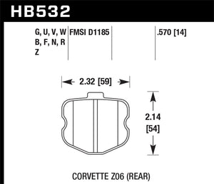 Hawk 10-12 Chevy Corvette Grand Sport / 06-12 Corvette Z06 Rear DTC-70 Race Brake Pads