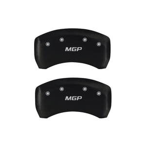 MGP 4 Caliper Covers Engraved Front & Rear MGP Matte Black finish silver ch