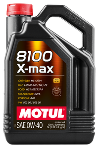 Motul 5L Synthetic Engine Oil 8100 0W40 X-MAX - Porsche A40