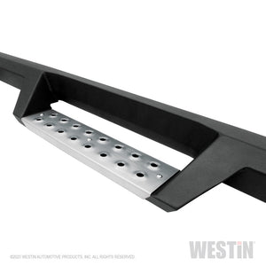 Westin 04-13 Chevy Silverado 1500 Crew Cab HDX Stainless Drop Nerf Step Bars - Textured Black