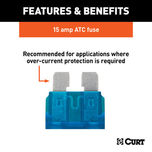 Curt 15-Amp Universal Fuses (100-Pack)