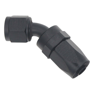 DeatschWerks 8AN Female Swivel 45-Degree Hose End CPE - Anodized Matte Black