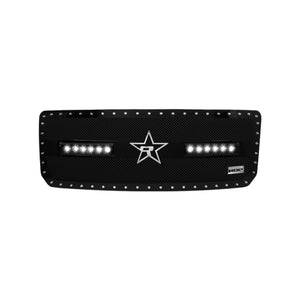 RBP RX-3 Midnight Edition Black LED Bar Grille (Studded) 15-17 GMC Sierra HD 2500/3500