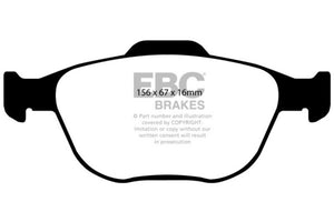 EBC 02-04 Ford Focus 2.0 SVT Yellowstuff Front Brake Pads