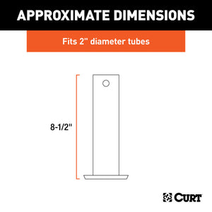 Curt Pin-On Jack Foot (Fits 2in Tube 2000lbs 8-1/2in Height Packaged)