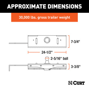 Curt Universal Double Lock EZr Gooseneck Hitch